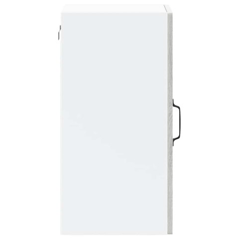 SZAFKA ŚCIENNA KUCHENNA ZE SZKLANYMI DRZWIAMI SZARA SONOMA