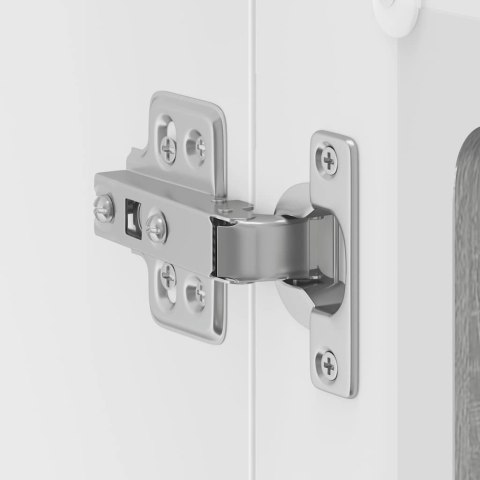 SZAFKA ŚCIENNA KUCHENNA ZE SZKLANYMI DRZWIAMI SZARA SONOMA