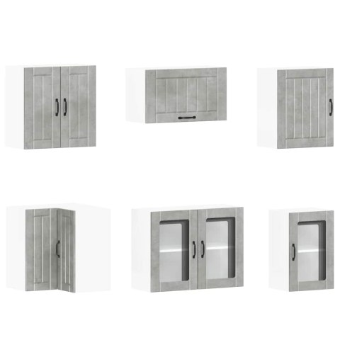 ZESTAW SZAFEK KUCHENNYCH LUCCA 11-CZĘŚCIOWY SZAROŚĆ BETONU