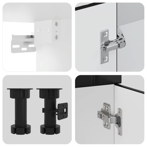 ZESTAW SZAFEK KUCHENNYCH LUCCA 14-CZĘŚCIOWY CZARNA