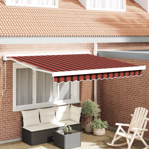 AUTOMATYCZNA MARKIZA RETRAKCYJNA POMARAŃCZOWA I BRĄZOWA 350X250 CM