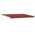 AUTOMATYCZNA MARKIZA CHOWANA Z LED W POMARAŃCZOWYM I BRĄZOWYM 450X300 CM
