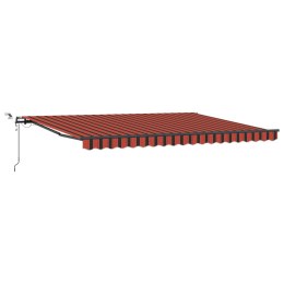 AUTOMATYCZNA MARKIZA CHOWANA Z LED W POMARAŃCZOWYM I BRĄZOWYM 450X300 CM