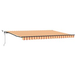 AUTOMATYCZNA MARKIZA CHOWANA Z LED W ŻÓŁTYM I POMARAŃCZOWYM 450X300 CM