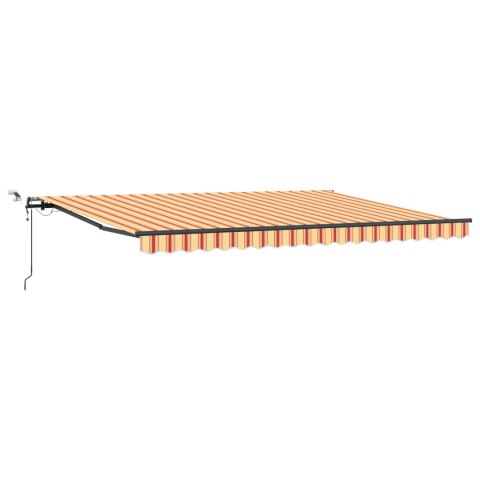 AUTOMATYCZNA MARKIZA CHOWANA Z LED W ŻÓŁTYM I POMARAŃCZOWYM 450X300 CM