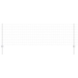 EURO PŁOT Z 5 SŁUPKAMI SREBRNY 0,8X10M STAL