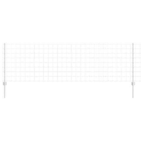 EURO PŁOT Z 5 SŁUPKAMI SREBRNY 0,8X10M STAL