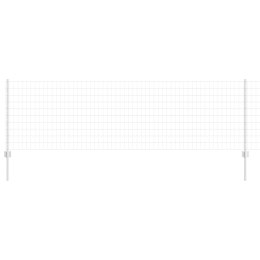 PŁOT EURO Z 5 SŁUPKAMI SREBRNY 0,8X10M STAL