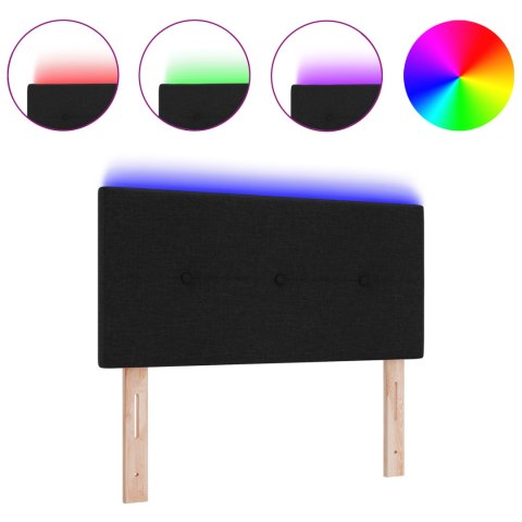 LED WEZGŁOWIE Z GUZIKAMI CZARNE 90CM TKANINA