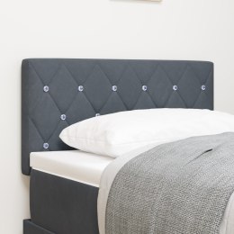 LED ZAGŁÓWEK Z KRYSZTAŁOWYMI GUZIKAMI CIEMNOSZARY 80CM WELWET