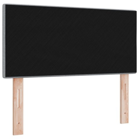 ŁÓŻKO Z OŚWIETLENIEM Z TUFTOWANYM ZAGŁÓWKIEM W JASNOSZARYM KOLORZE 90CM Z TKANINY