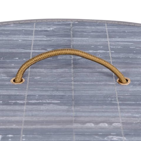 BAMBUSOWY KOSZ NA PRANIE NAROŻNY SZARY 60 L