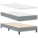 BOX SPRING ŁÓŻKO Z MATERACEM JASNOSZARY 90X190CM TKANINA