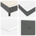 CIEMNOSZARE ŁÓŻKO BOXSPRING Z MATERACEM 90X200CM MATERIAŁ