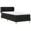 BOX SPRING BED Z MATERACEM - CZARNY - 90X200CM TKANINA