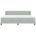 BOX SPRING BED Z MATERACEM JASNOSZARY 200X200CM AKSAMIT