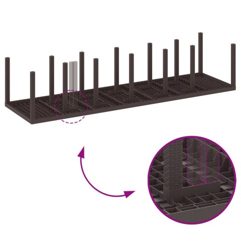 13-ELEMENTOWY ZESTAW OBIADOWY DO OGRODU Z PODUSZKAMI BRĄZOWY POLIRATTAN