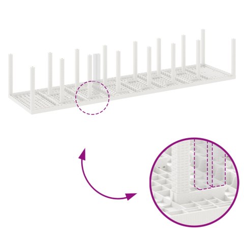 15-CZĘŚCIOWY ZESTAW JADALNY Z BIAŁEGO POLIRATTANU
