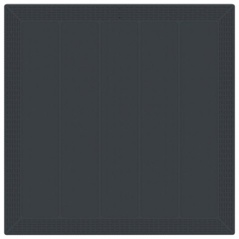 3-CZĘŚCIOWY ZESTAW JADALNIANY DO OGRODU Z PODUSZKAMI ANTRACYTOWY RATTAN SYNTETYCZNY