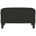 VidaXL Podnóżek, czarny, 70x55x41 cm, tapicerowany tkaniną