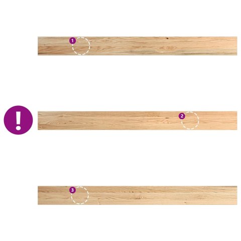 PARAPETY 2 SZT. SUROWE 160X15X2CM LITE DREWNO DĘBOWE