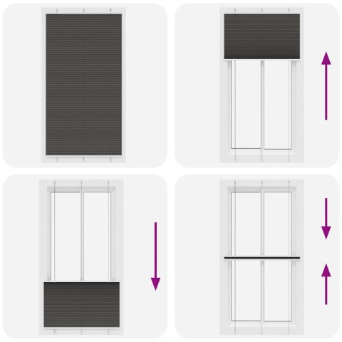 ROLETA PLISOWANA CZARNA 110X200CM SZEROKOŚĆ TKANINY 109,4CM