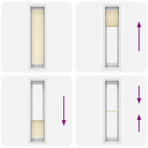 ROLETA PLISOWANA KREMOWA 45X200CM SZEROKOŚĆ TKANINY 44,4CM