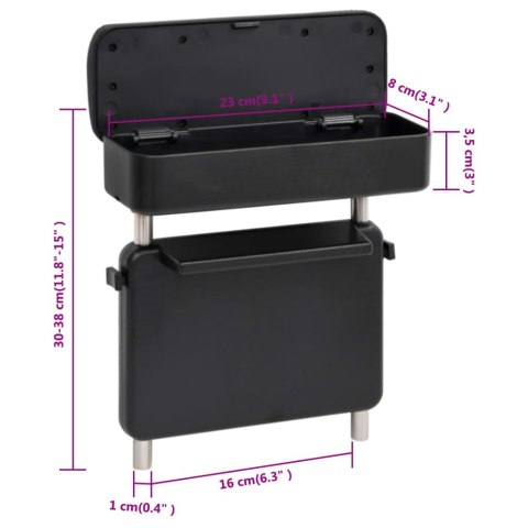 UNIWERSALNY PODŁOKIETNIK SAMOCHODOWY CZARNY 23X8X(30-38)CM