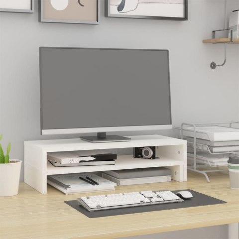 PODSTAWKA NA MONITOR BIAŁA (52-101)X22X14CM DREWNO SOSNOWE