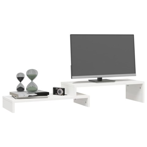 PODSTAWKA NA MONITOR BIAŁA (52-101)X22X14CM DREWNO SOSNOWE