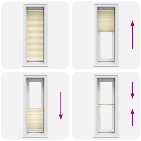 ROLETA PLISOWANA KREMOWA 45X100CM SZEROKOŚĆ TKANINY 44,4CM