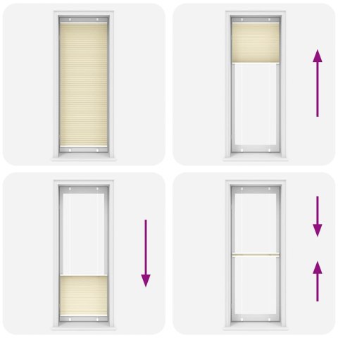 ROLETA PLISOWANA KREMOWA 80X200CM SZEROKOŚĆ TKANINY 79,4CM