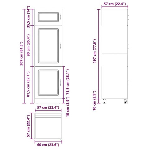 SZAFKA KUCHENNA KALMAR PRZYDYMIONY DĄB
