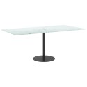 BLAT STOŁU BIAŁY 100X50CM 6MM SZKŁO ZE WZOREM MARMURU
