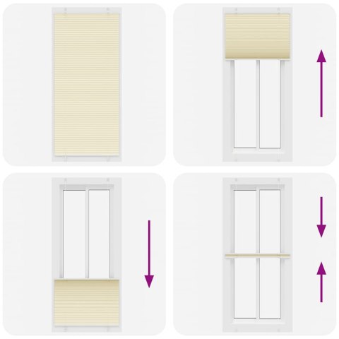 ROLETA PLISOWANA KREMOWA 100X200CM SZEROKOŚĆ TKANINY 99,4CM