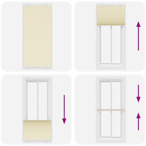 ROLETA PLISOWANA KREMOWA 95X200CM SZEROKOŚĆ TKANINY 94,4CM