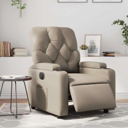 ELEKTRYCZNY FOTEL ROZKŁADANY CAPPUCCINO OBITY SZTUCZNĄ SKÓRĄ