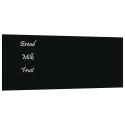 VidaXL Ścienna tablica magnetyczna, czarna, 50x20 cm, szkło hartowane