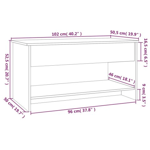 STOLIK KAWOWY BIAŁY 102X50X52,5CM