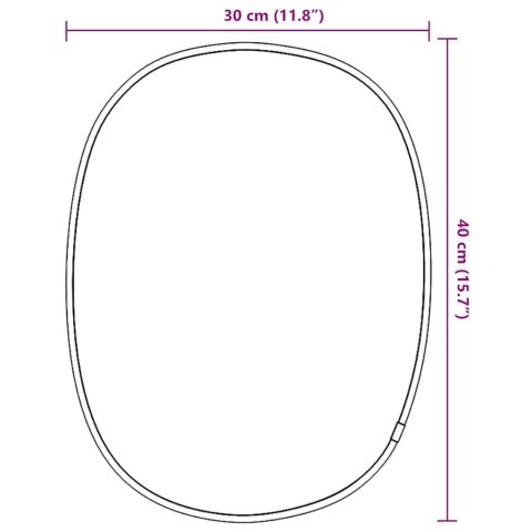 LUSTRO ŚCIENNE ZŁOTE 40X30CM