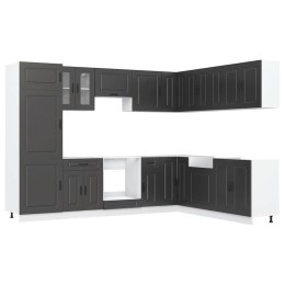 ZESTAW SZAFEK KUCHENNYCH KALMAR 14-CZĘŚCIOWY CZARNA