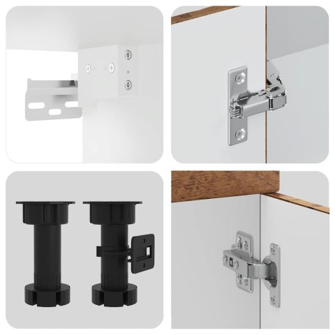 ZESTAW SZAFEK KUCHENNYCH KALMAR 14-CZĘŚCIOWY STARE DREWNO