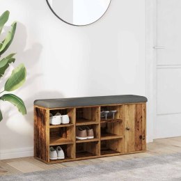 ŁAWKA NA BUTY STARE DREWNO 102X32X50CM DREWNO KLEJONE