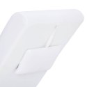 SZEZLONG MASUJĄCY Z PODUSZKĄ BIAŁY SZTUCZNA SKÓRA