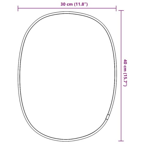 LUSTRO ŚCIENNE CZARNE 40X30CM