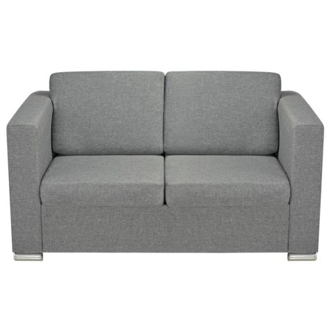 2 OSOBOWA SOFA TAPICEROWANA JASNOSZARA