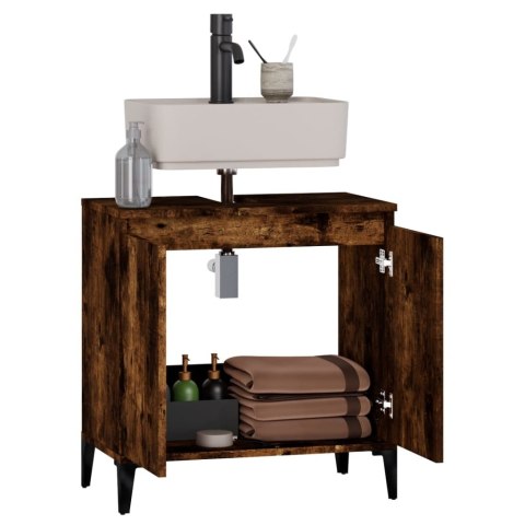 SZAFKA POD UMYWALKĘ PRZYDYMIONY DĄB 58X33X60CM