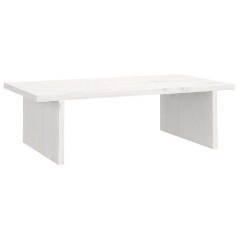 PODSTAWKA NA MONITOR BIAŁA 50X27X15CM LITE DREWNO SOSNOWE