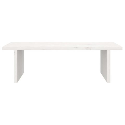 PODSTAWKA NA MONITOR BIAŁA 50X27X15CM LITE DREWNO SOSNOWE