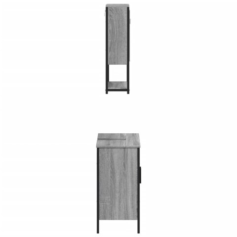 2-CZĘŚCIOWY ZESTAW MEBLI ŁAZIENKOWYCH SZARY DĄB SONOMA